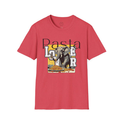 Pasta Lover Unisex Softstyle T-Shirt - Playful Elephant Graphic Tee,elephant,twisted