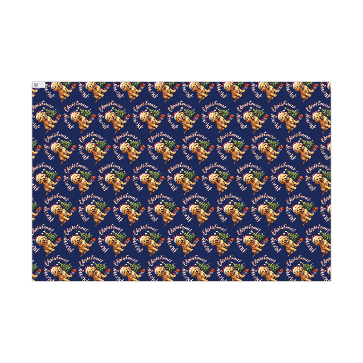 Wrapping Paper — Cute Golden Retriever Christmas Gift Wrap