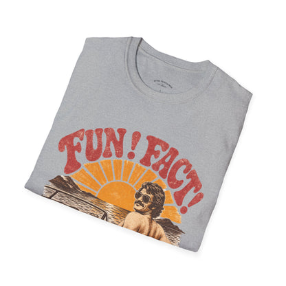 Retro 'FUN! FACT!' Surf Tee — Vintage Sunset Beach Graphic T-Shirt