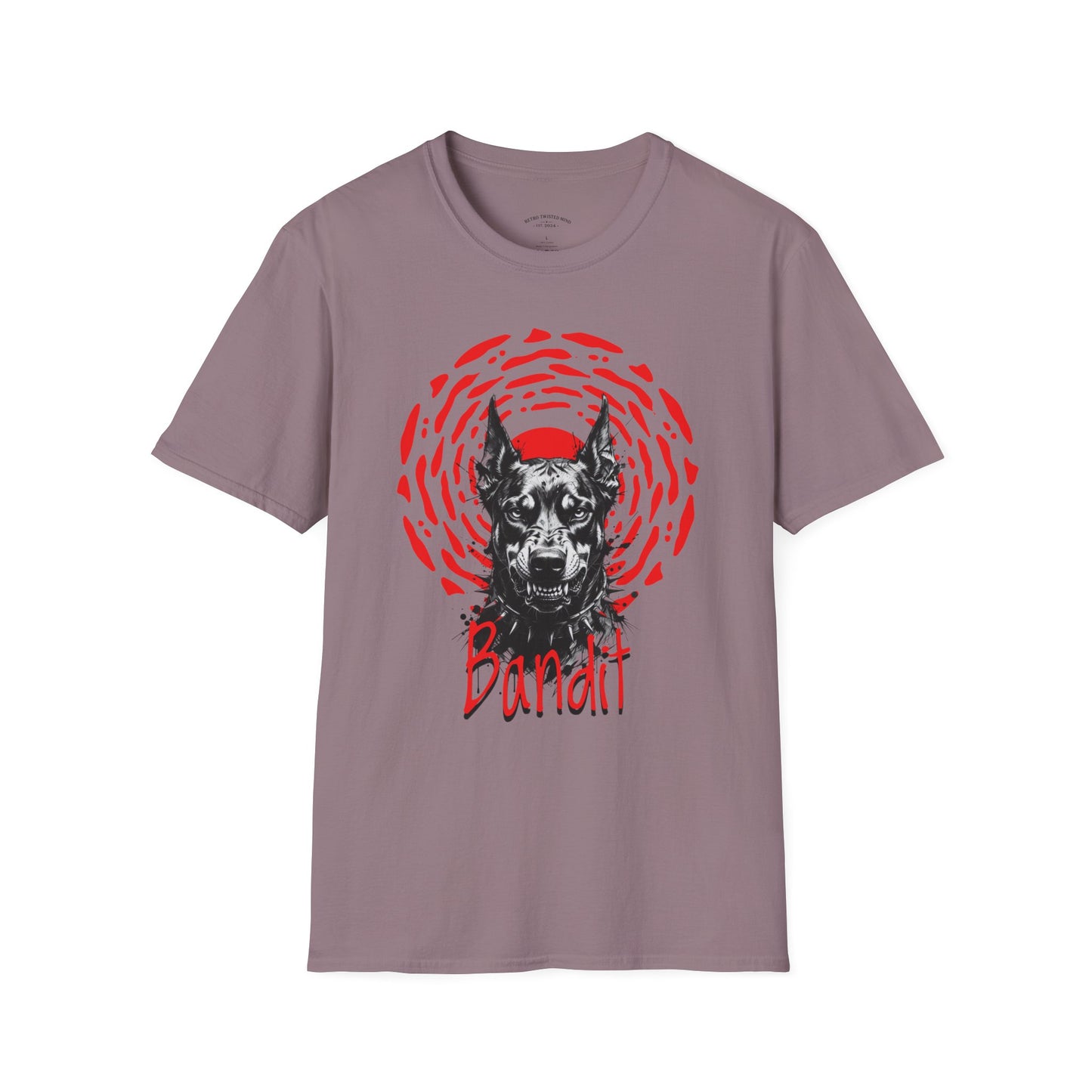 Doberman Graphic T-Shirt — Red Halo 'Bandit' Design