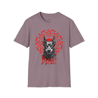 Doberman Graphic T-Shirt — Red Halo 'Bandit' Design