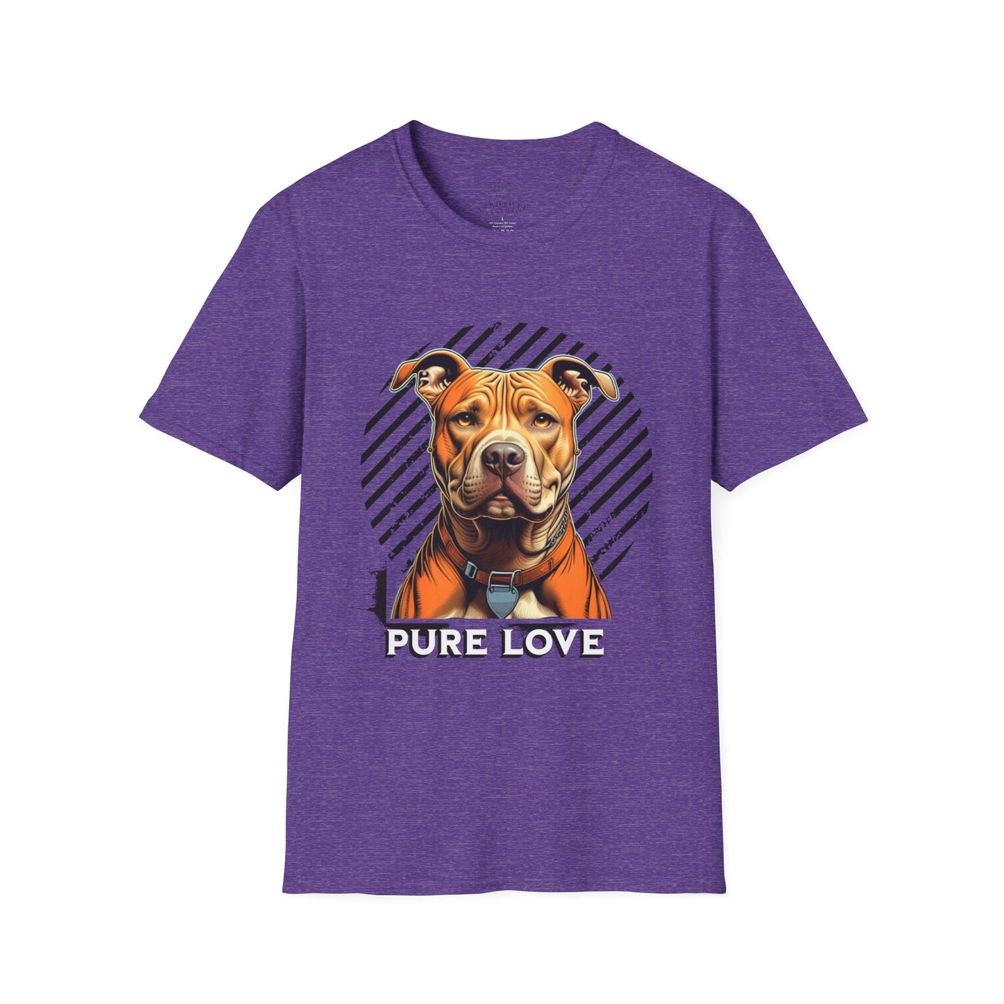 Unisex Softstyle T-Shirt - Pure Love Pitbull Graphic Tee