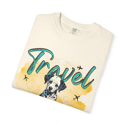 Travel Time Dog Graphic Unisex T-Shirt