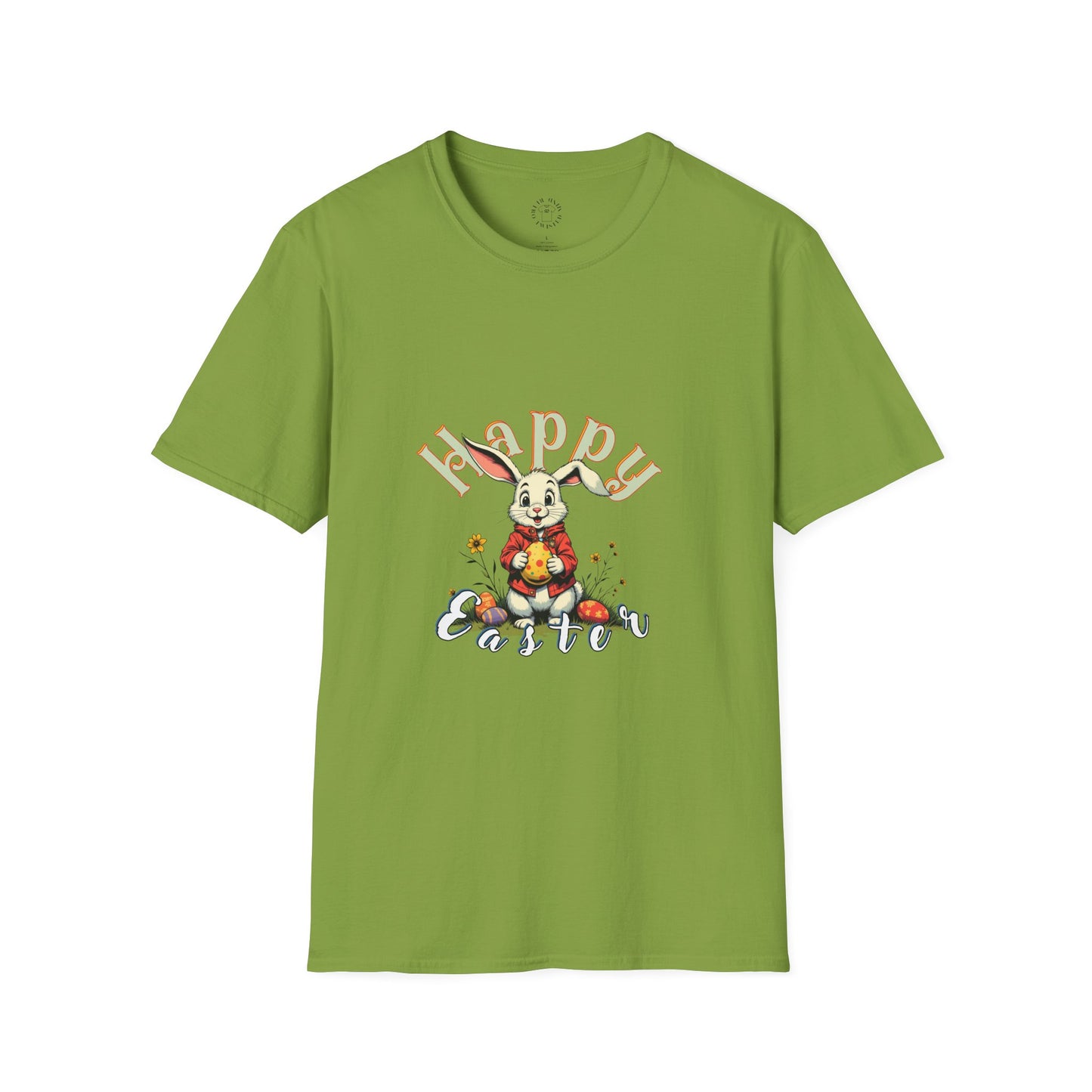 Happy Easter Unisex Softstyle T-shirt - Spring Celebration Tee,easter bunny