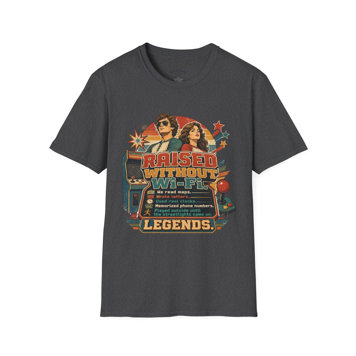 Raised Without Wi‑Fi T-Shirt — Retro 'Legends' Vintage Graphic Tee