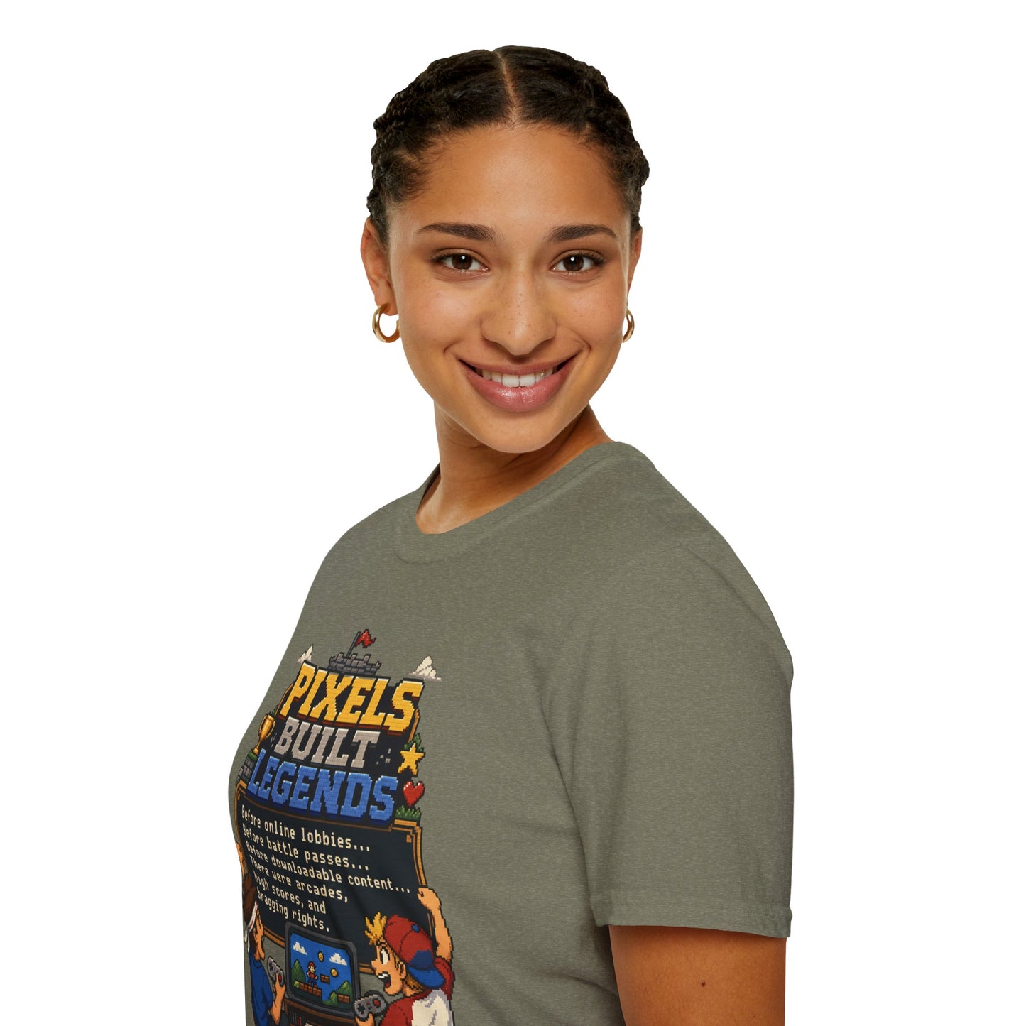 Pixels Built Legends T‑Shirt — Retro Gaming Nostalgia Tee