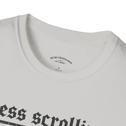 T-Shirt — "Less Scrolling, More Strolling" Dog Graphic Tee