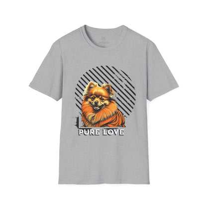 Pure Love Pomeranian T-Shirt - Unisex Softstyle Tee for Dog Lovers