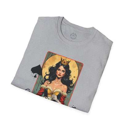 Queen of Spiders Unisex Softstyle T-Shirt - Bold Graphic Tee for Fans of Fantasy & Mythology,queen,girl