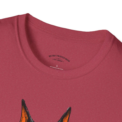 Doberman Graffiti T-Shirt — "You Sure?" Street Art Dog Tee