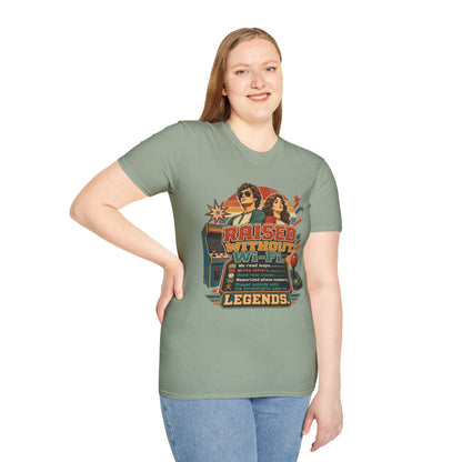 Raised Without Wi‑Fi T-Shirt — Retro 'Legends' Vintage Graphic Tee