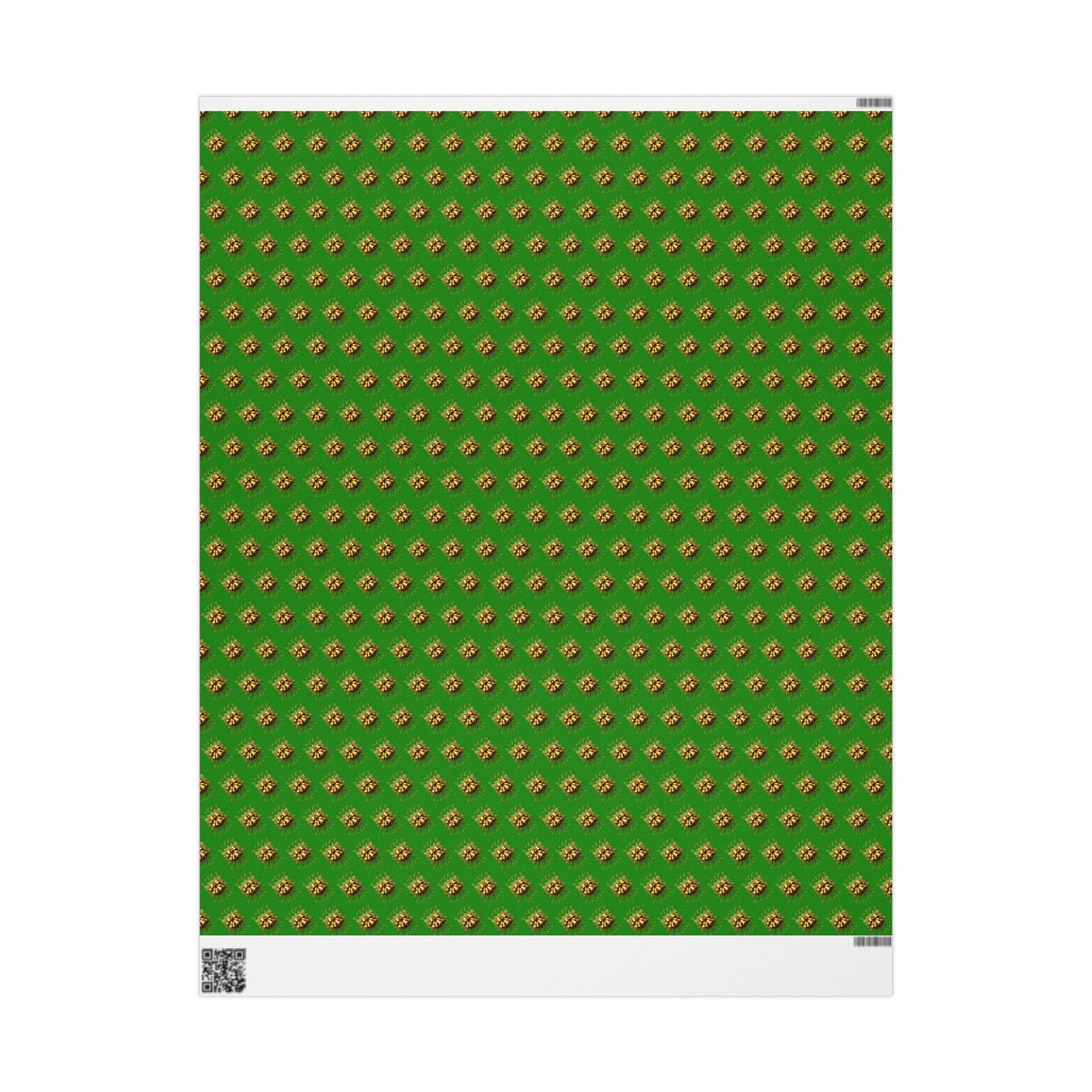 Wrapping Paper — Green Poinsettia Pattern Holiday Gift Wrap