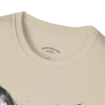 Chihuahua Portrait T‑Shirt — Expressive Black & White Dog Art Tee