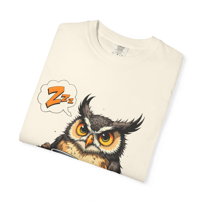 Not In The Mood Owl T-Shirt — Funny Sleepy Owl Coffee Tee