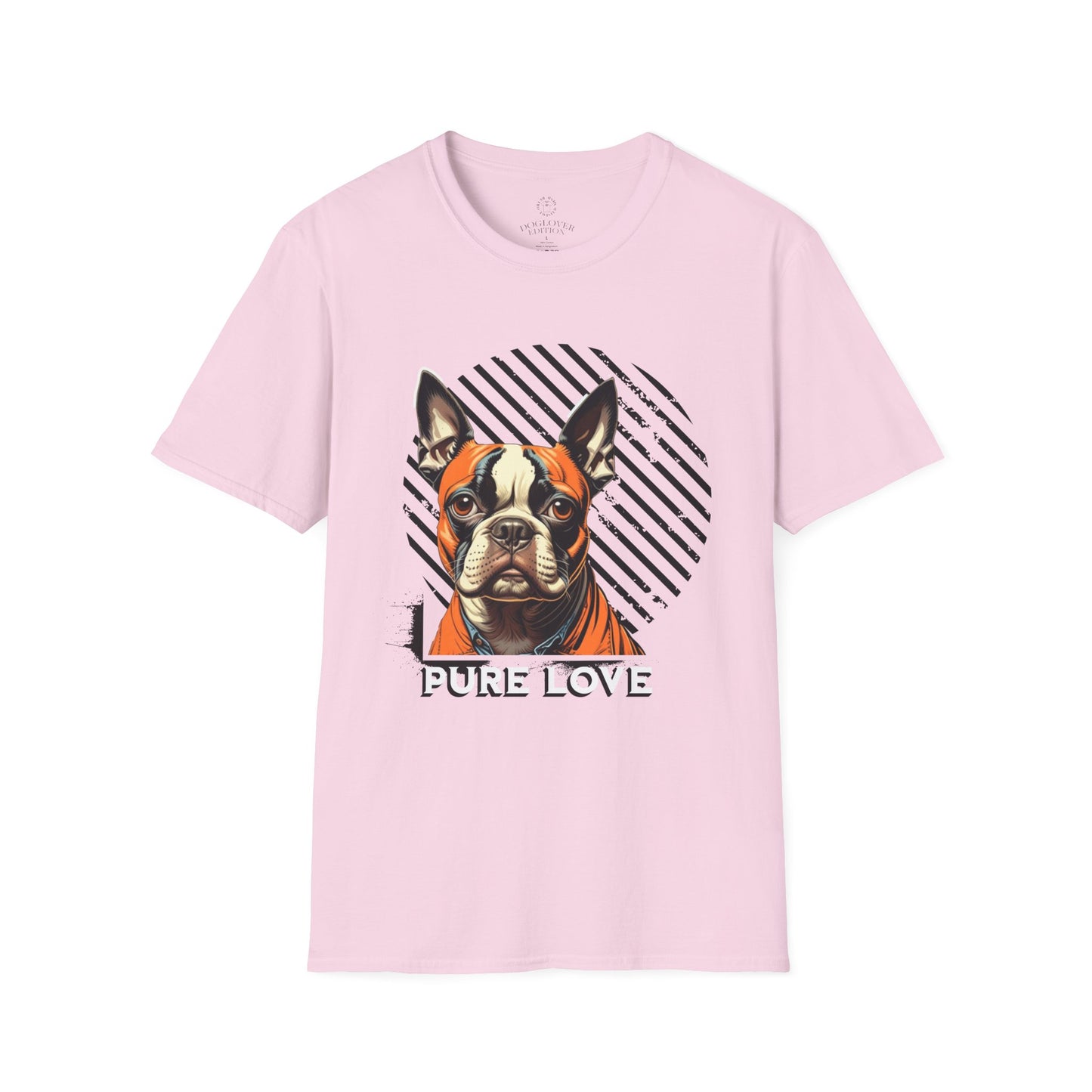 Pure Love French Bulldog T-Shirt | Unisex Softstyle Tee for Dog Lovers