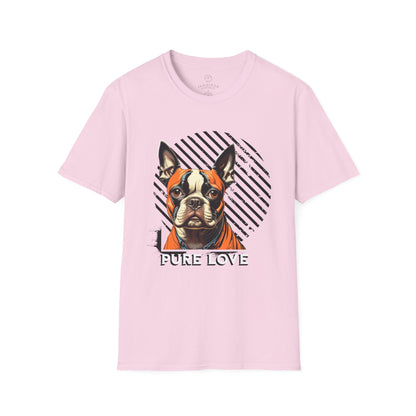 Pure Love French Bulldog T-Shirt | Unisex Softstyle Tee for Dog Lovers