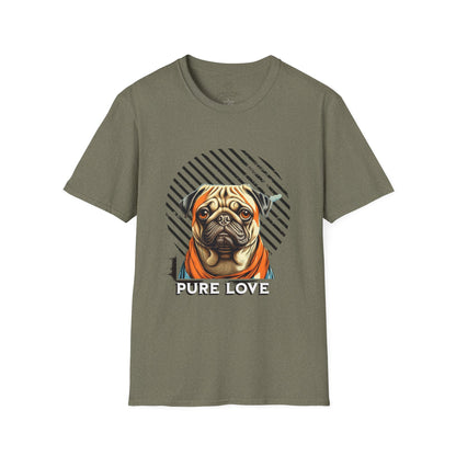 Pure Love Pug T-Shirt - Unisex Softstyle Tee