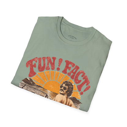 Retro 'FUN! FACT!' Surf Tee — Vintage Sunset Beach Graphic T-Shirt
