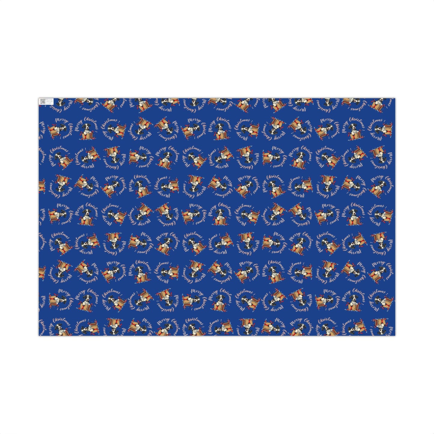 Copy of Christmas Dog Pattern Gift Wrap Paper — Festive Red Wrapping Sheets