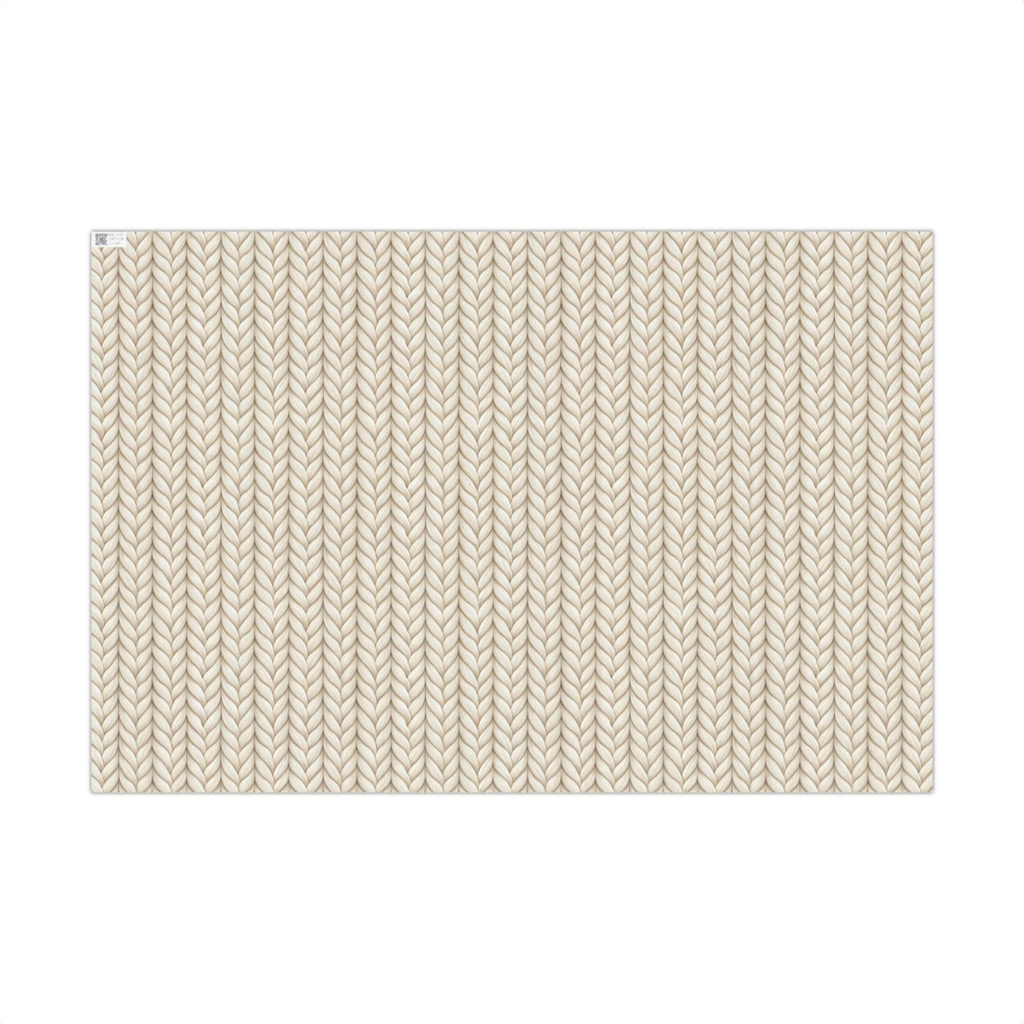 Knit Stitch Beige Gift Wrap Paper – Cozy Neutral Holiday Wrapping
