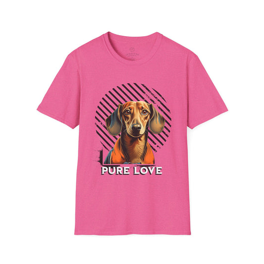 Pure Love Dachshund Unisex Softstyle T-Shirt - Perfect for Dog Lovers
