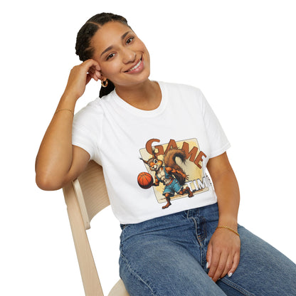 Basketball Squirrel Game Time Unisex T-Shirt,sport,twisted
