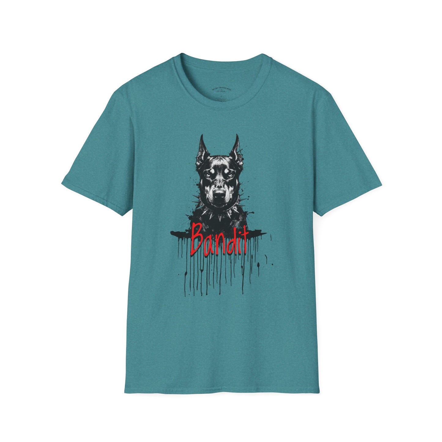 Doberman Portrait T-Shirt — "Warm Amour" Graphic Tee for Dog Lovers