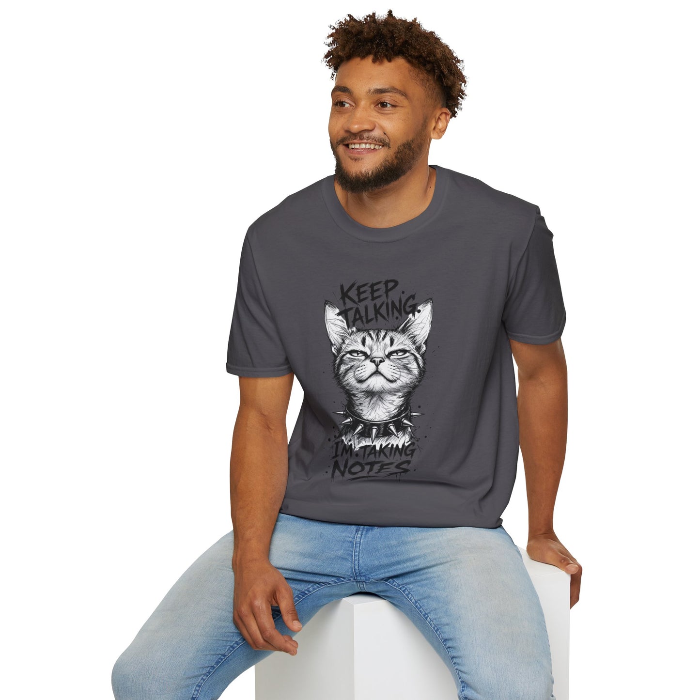Keep Talking I'm Taking Notes Cat T‑Shirt