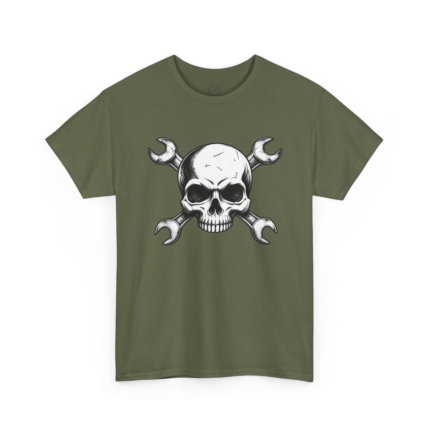 Mechanic Skull Tee — Wrench Crossbones Graphic T-Shirt