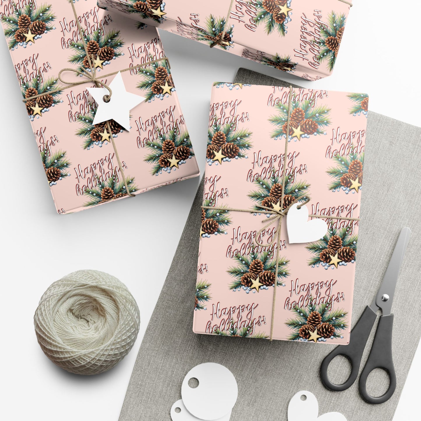 Cardinal & Pine Holiday Gift Wrap Paper