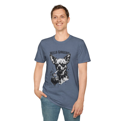 Chihuahua 'Hello Gorgeous' Tee - Cute Dog Graphic T-Shirt