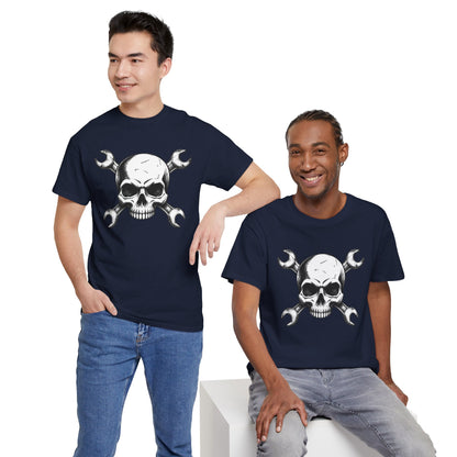 Mechanic Skull Tee — Wrench Crossbones Graphic T-Shirt
