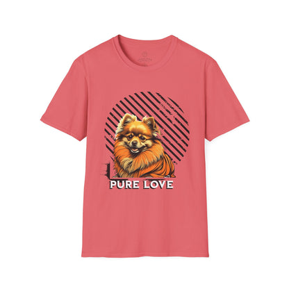 Pure Love Pomeranian T-Shirt - Unisex Softstyle Tee for Dog Lovers