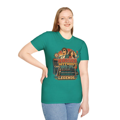 Raised Without Wi‑Fi T-Shirt — Retro 'Legends' Vintage Graphic Tee
