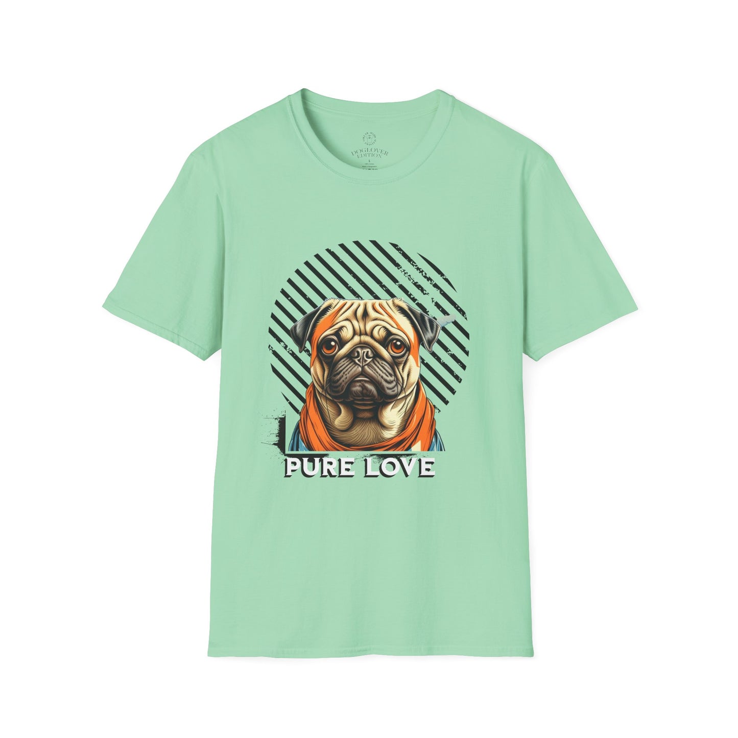 Pure Love Pug T-Shirt - Unisex Softstyle Tee