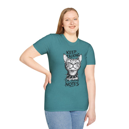 Keep Talking I'm Taking Notes Cat T‑Shirt