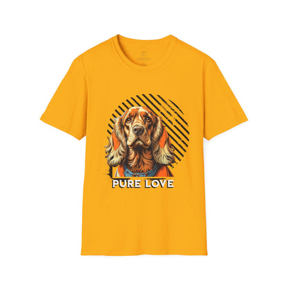 Pure Love Dog T-Shirt - Unisex Softstyle Tee for Dog Lovers