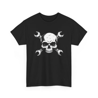 Mechanic Skull Tee — Wrench Crossbones Graphic T-Shirt