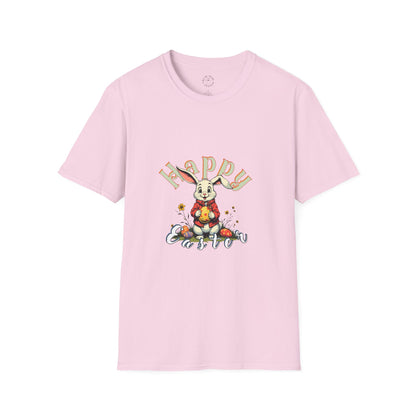 Happy Easter Unisex Softstyle T-shirt - Spring Celebration Tee,easter bunny