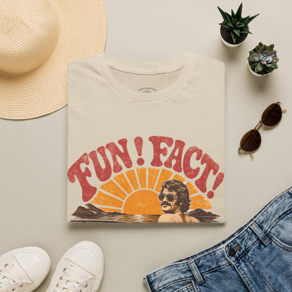 Retro 'FUN! FACT!' Surf Tee — Vintage Sunset Beach Graphic T-Shirt
