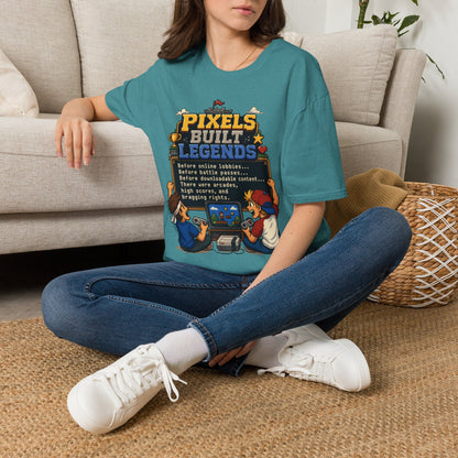 Pixels Built Legends T‑Shirt — Retro Gaming Nostalgia Tee