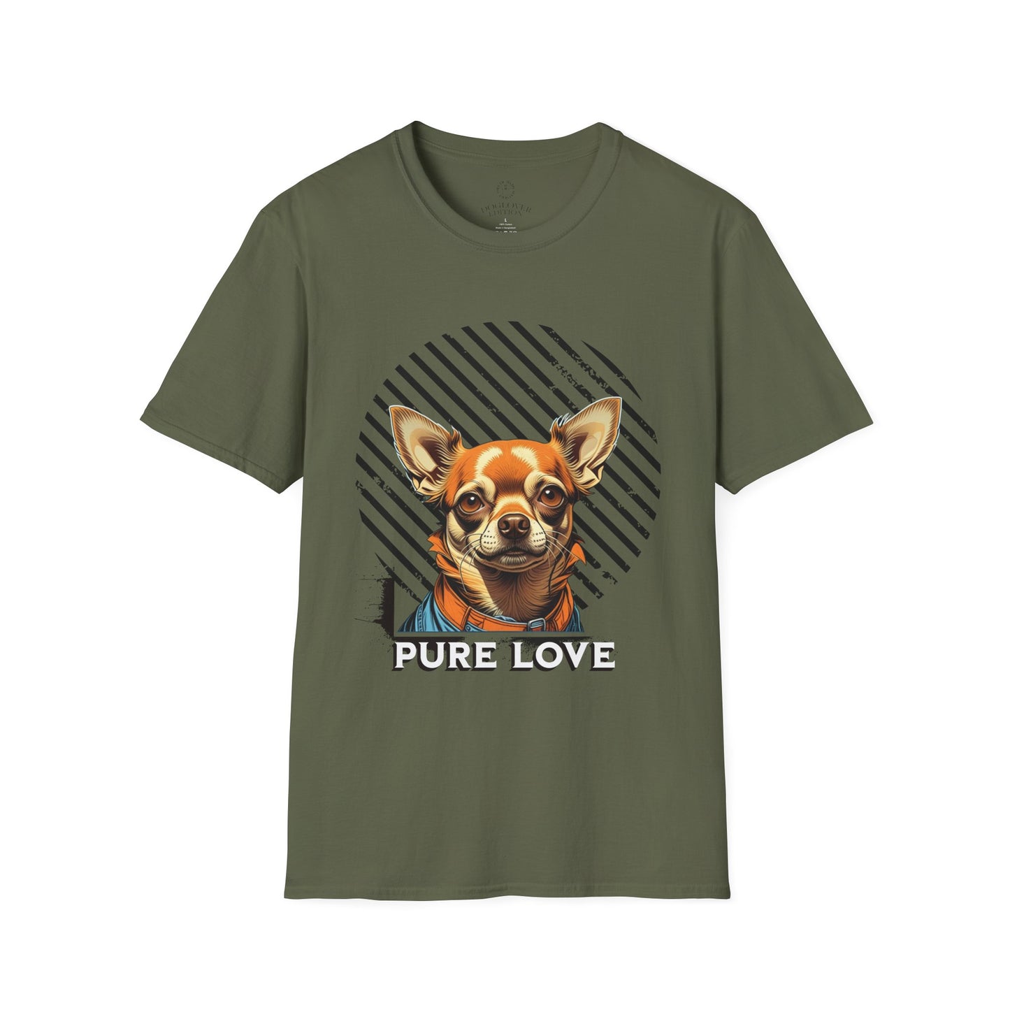 Dog Lover's Pure Love Unisex T-Shirt | Vibrant Orange Dog Design