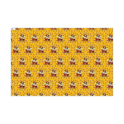 Dog & Gift Pattern Gift Wrap Paper — Cute Puppy Present Wrapping Sheets