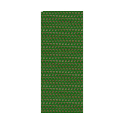 Christmas Tree Gift Wrap Paper — Holiday Green Wrapping Sheets with Ornament Tree Pattern