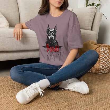 Doberman Portrait T-Shirt — "Warm Amour" Graphic Tee for Dog Lovers