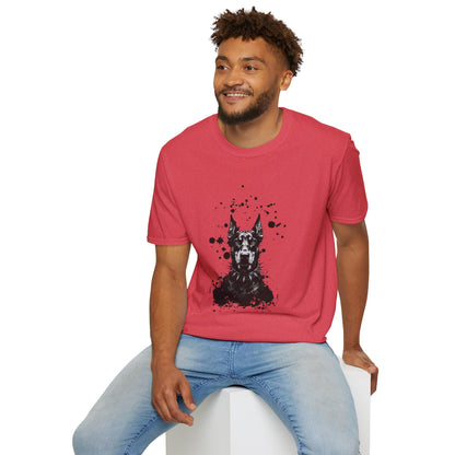 Doberman Ink Splatter T-Shirt