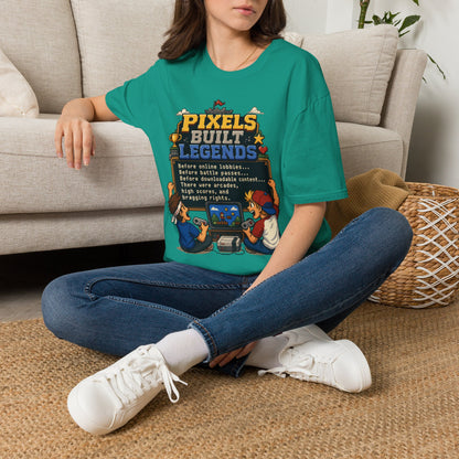 Pixels Built Legends T‑Shirt — Retro Gaming Nostalgia Tee