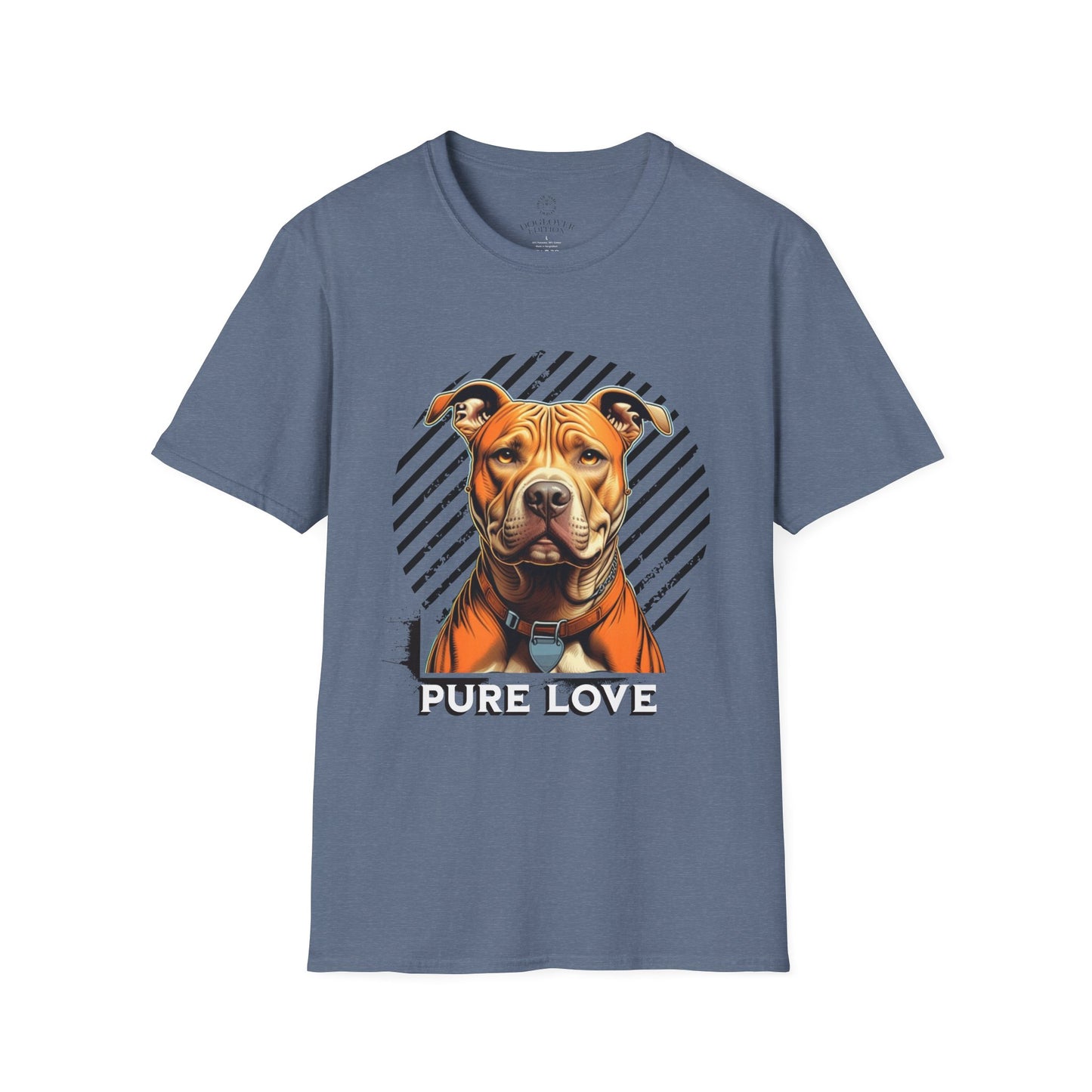 Unisex Softstyle T-Shirt - Pure Love Pitbull Graphic Tee
