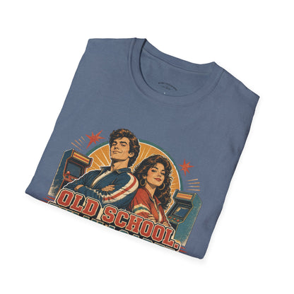 T-Shirt — Retro 'Old School' Arcade Couple Vintage Gamer Tee
