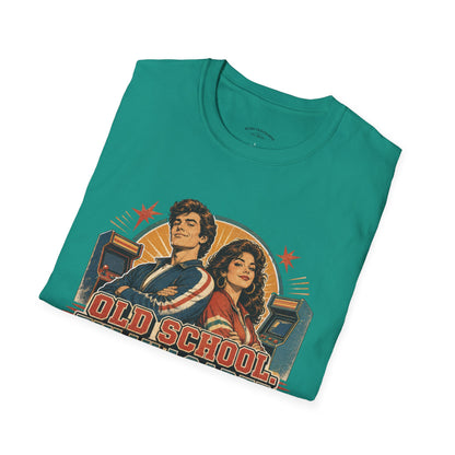T-Shirt — Retro 'Old School' Arcade Couple Vintage Gamer Tee